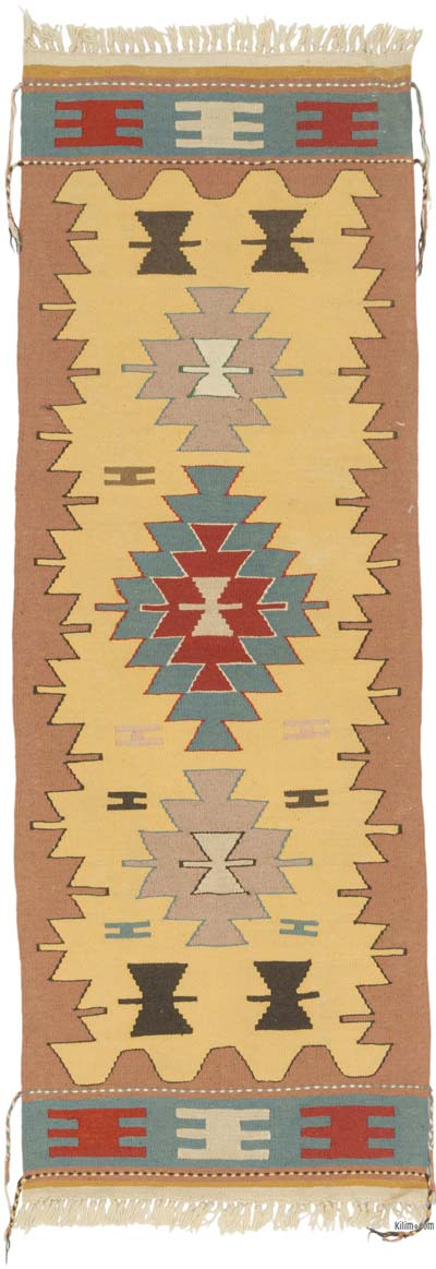 New Handwoven Turkish Kilim Runner - 2' 1" x 5' 9" (25" x 69")