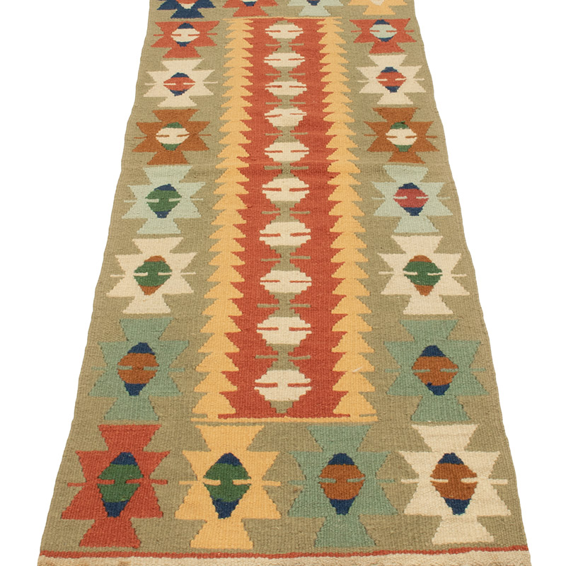 New Handwoven Turkish Kilim Runner - 1' 10" x 5' 8" (22" x 68") - K0089269