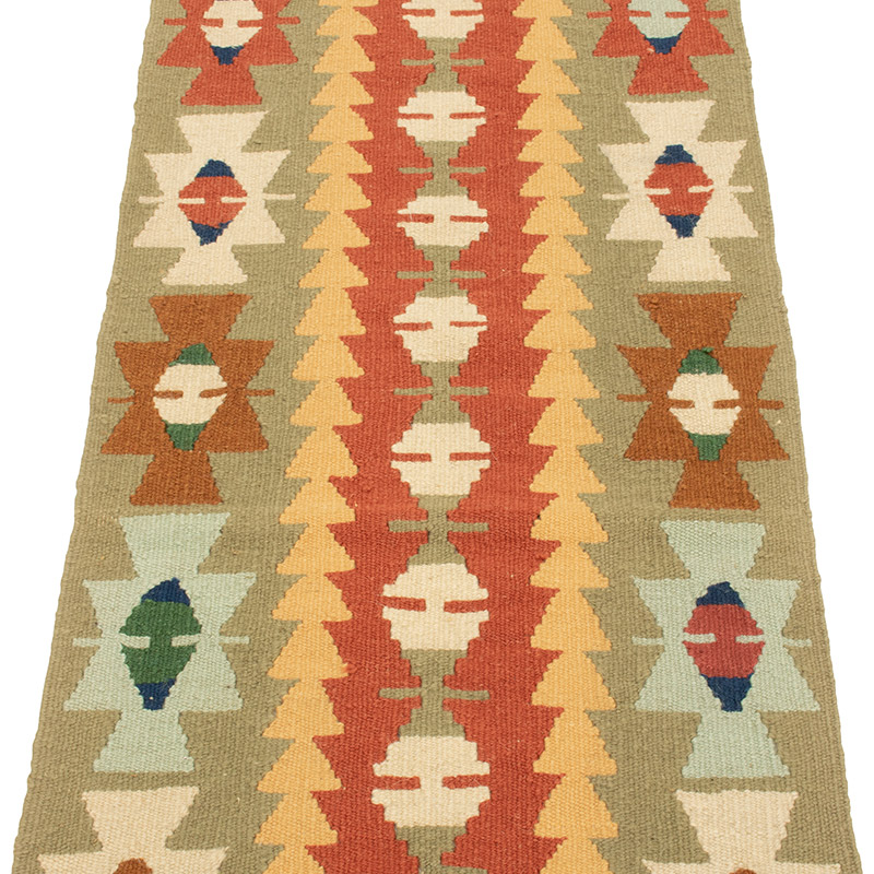 New Handwoven Turkish Kilim Runner - 1' 10" x 5' 8" (22" x 68") - K0089269