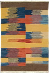 New Handwoven Turkish Kilim Rug - 5' 11" x 8' 6" (71" x 102")