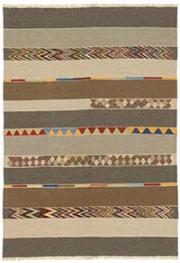 New Handwoven Turkish Kilim Rug - 5' 9" x 8' 2" (69" x 98")