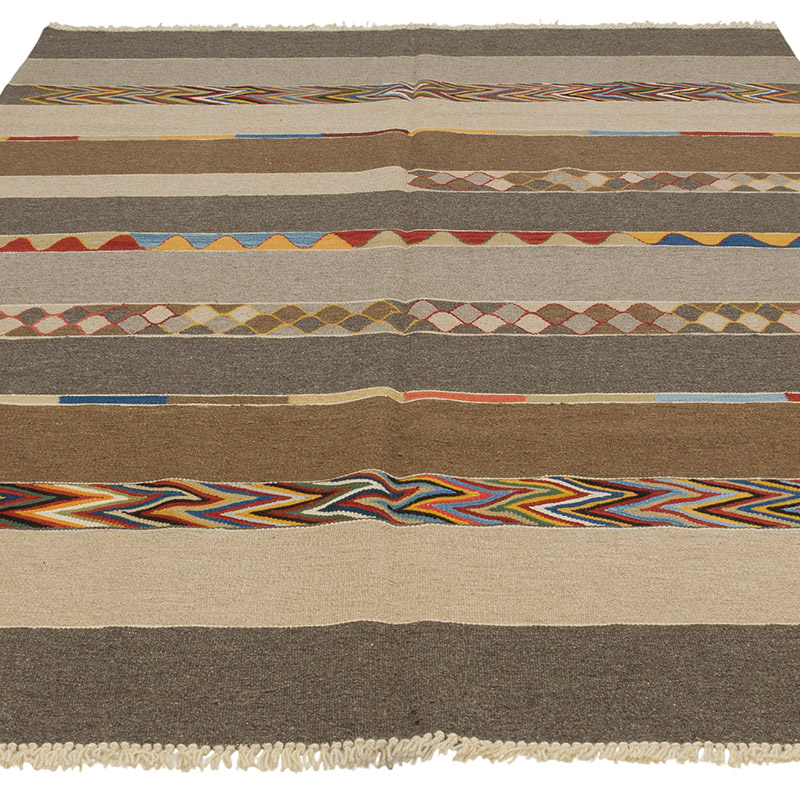 New Handwoven Turkish Kilim Rug - 5' 9" x 8' 2" (69" x 98") - K0089272