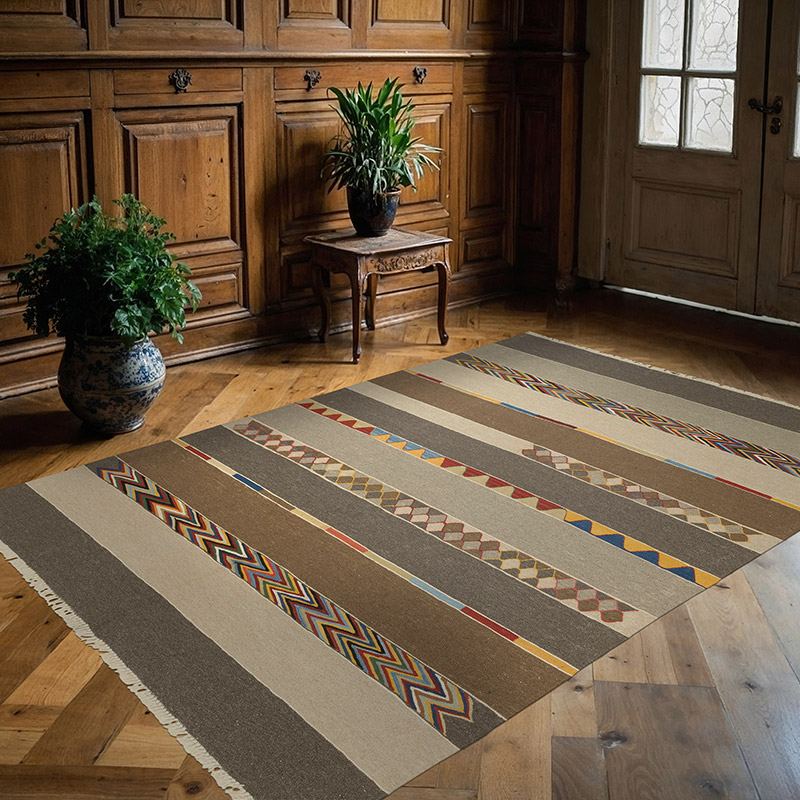 New Handwoven Turkish Kilim Rug - 5' 9" x 8' 2" (69" x 98") - K0089272