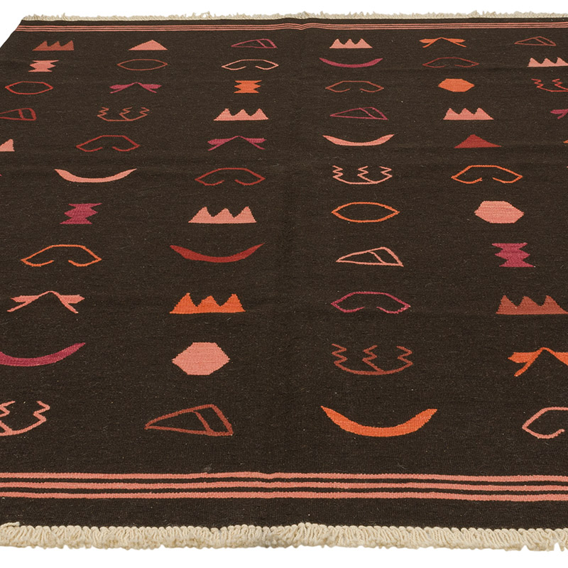 New Handwoven Turkish Kilim Rug - 6' 1" x 8' 3" (73" x 99") - K0089274