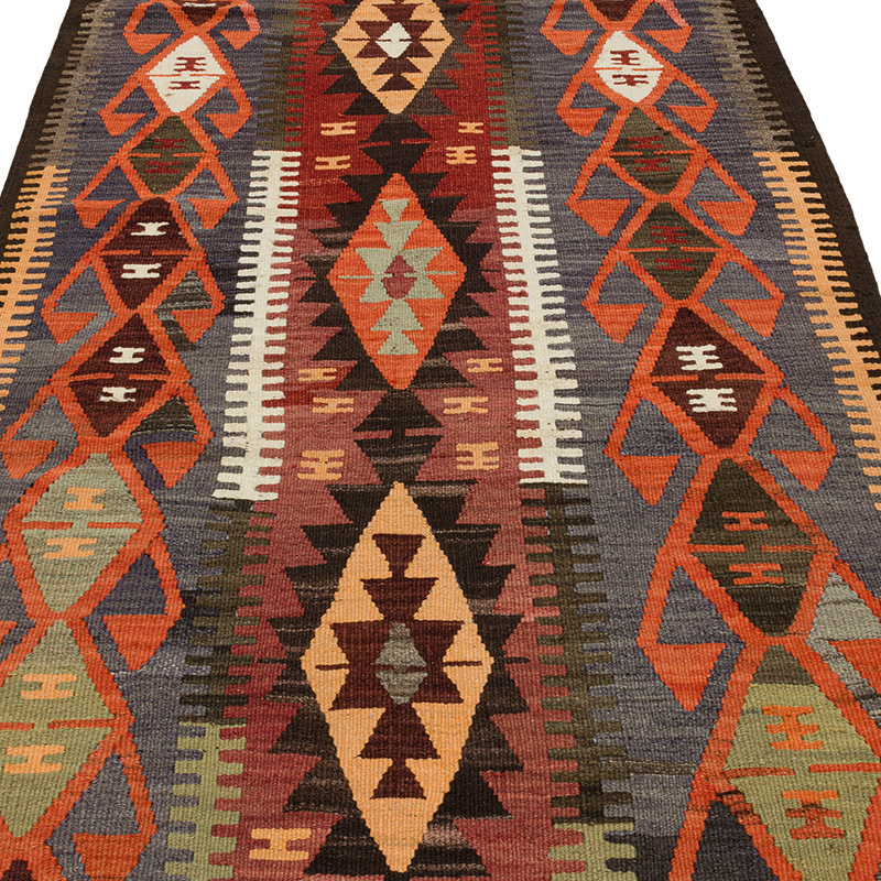 Vintage Mut Kilim Runner - 3' 11" x 11' 1" (47" x 133") - K0089276