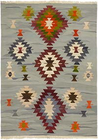 New Handwoven Turkish Kilim Rug - 6' 3" x 8' 5" (75" x 101")