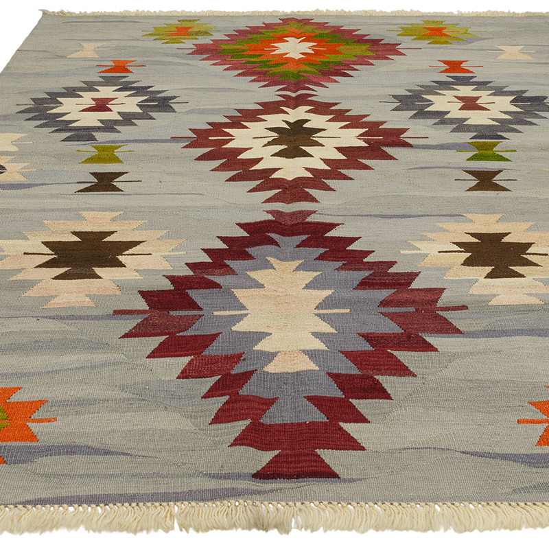 New Handwoven Turkish Kilim Rug - 6' 3" x 8' 5" (75" x 101") - K0089282