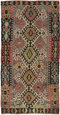 Vintage Esme Kilim Rug - 5' 3" x 10'  (63" x 120")