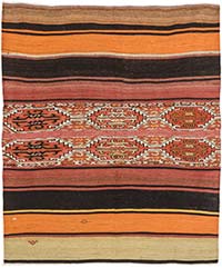Vintage Antalya Kilim Rug - 4' 6" x 5' 3" (54" x 63")
