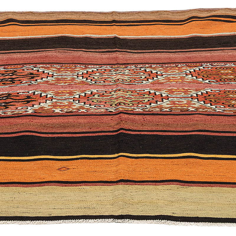 Vintage Antalya Kilim Rug - 4' 6" x 5' 3" (54" x 63") - K0089438