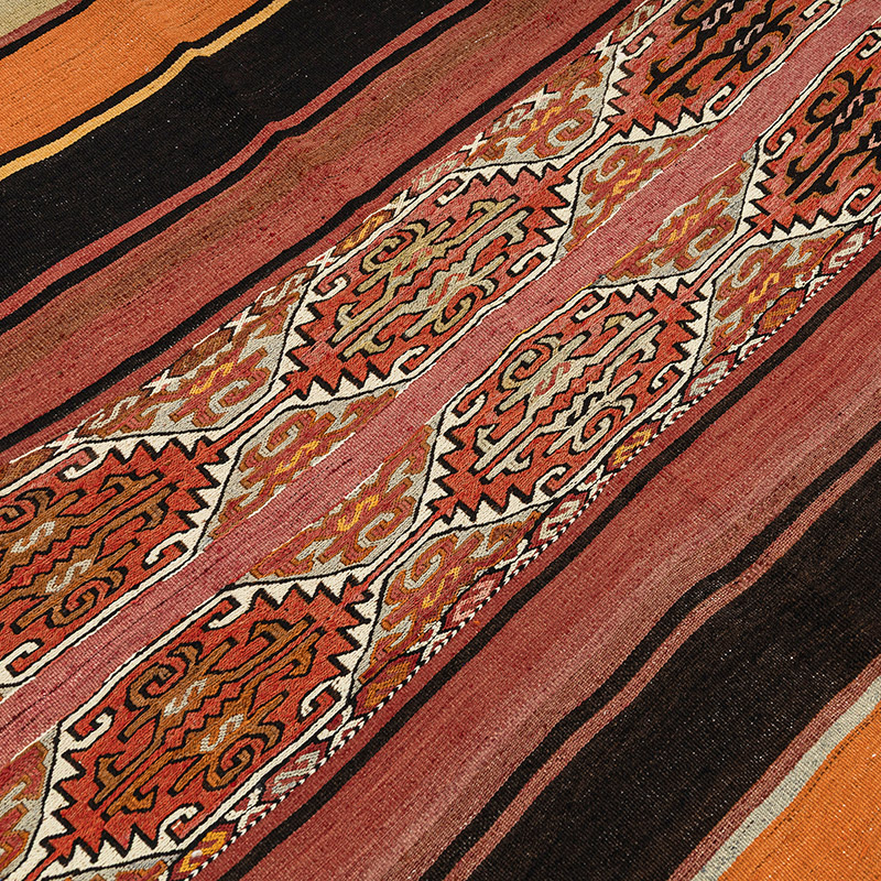 Vintage Antalya Kilim Rug - 4' 6" x 5' 3" (54" x 63") - K0089438