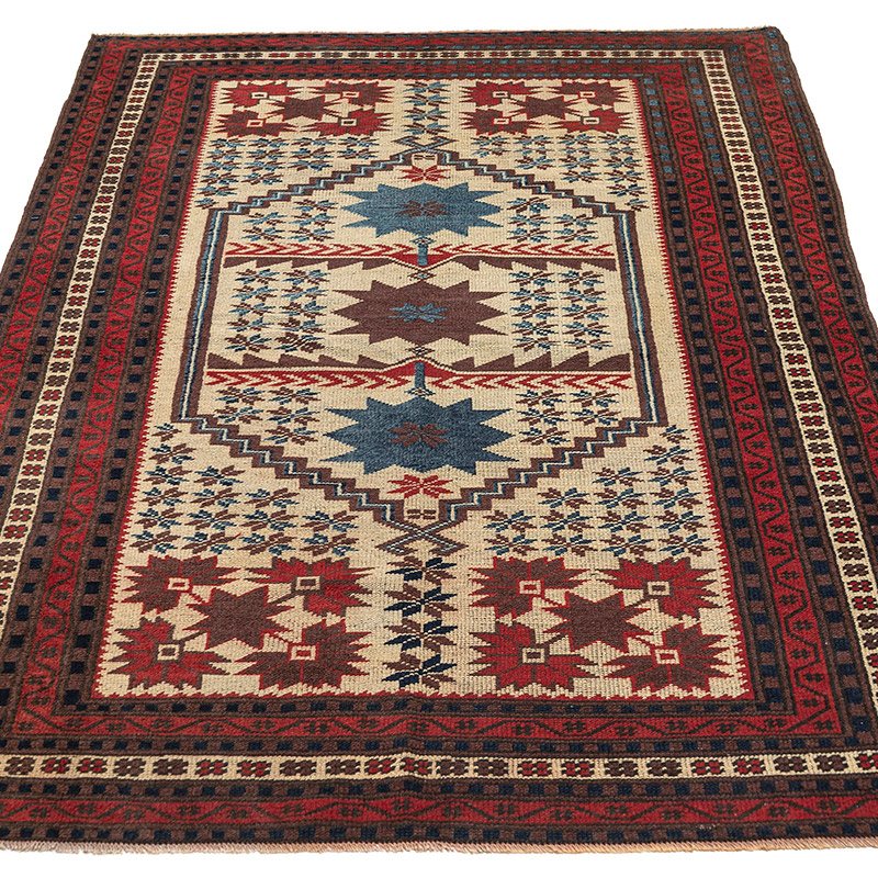 Alfombra Vintage Turca Anudada a Mano - 109 cm x 196 cm - K0089461