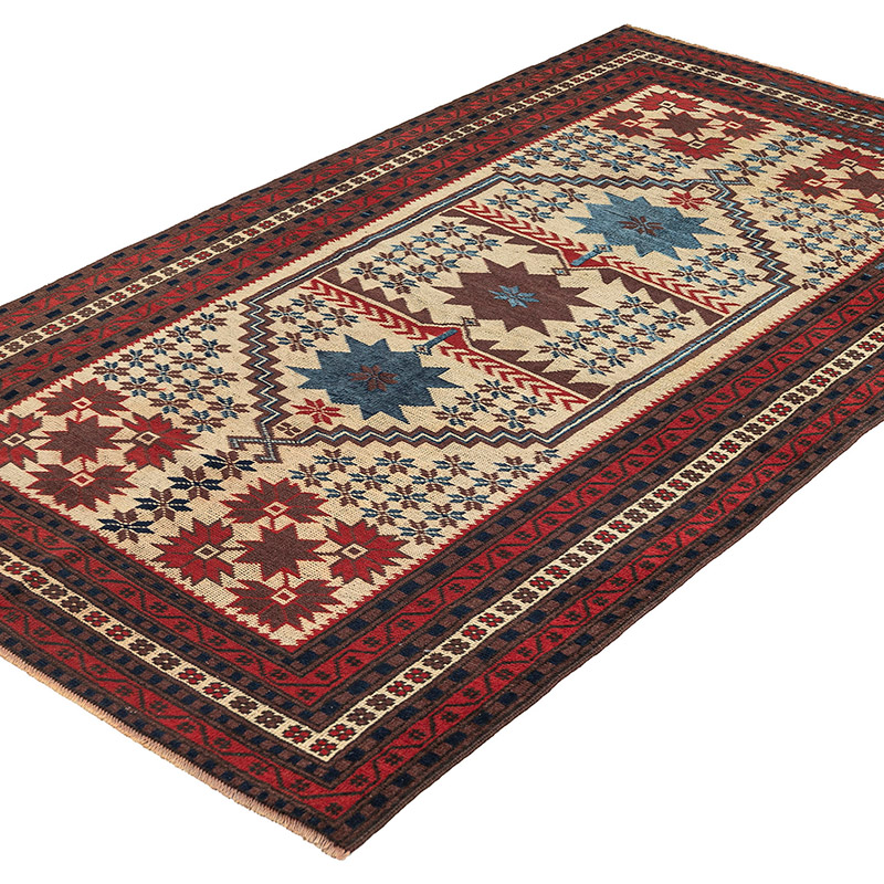 Alfombra Vintage Turca Anudada a Mano - 109 cm x 196 cm - K0089461