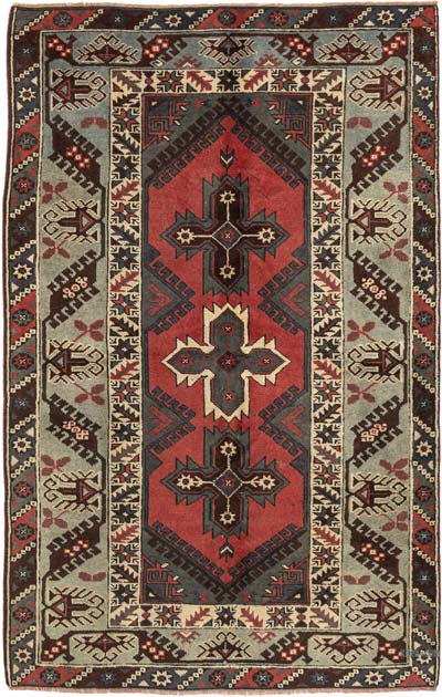 El Dokuma Vintage Halı - 124 cm x 193 cm