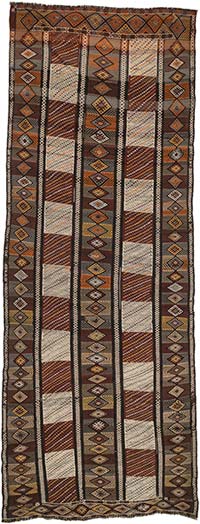 Vintage Bayburt Jijim Rug - 4' 5" x 12' 5" (53" x 149")