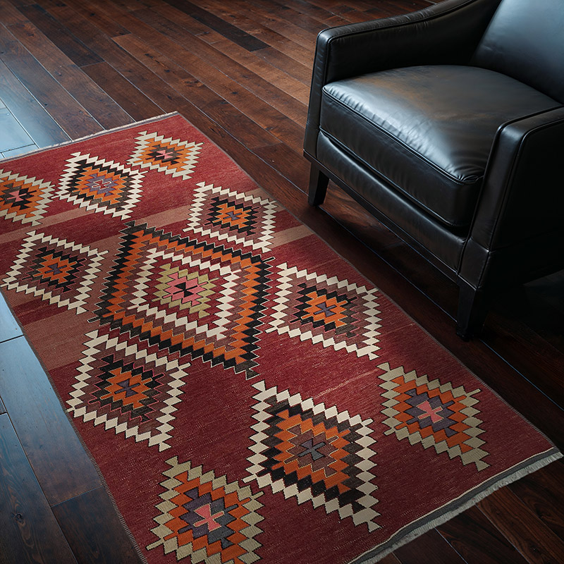Vintage Balikesir Kilim Rug - 3' 5" x 6' 1" (41" x 73") - K0089476