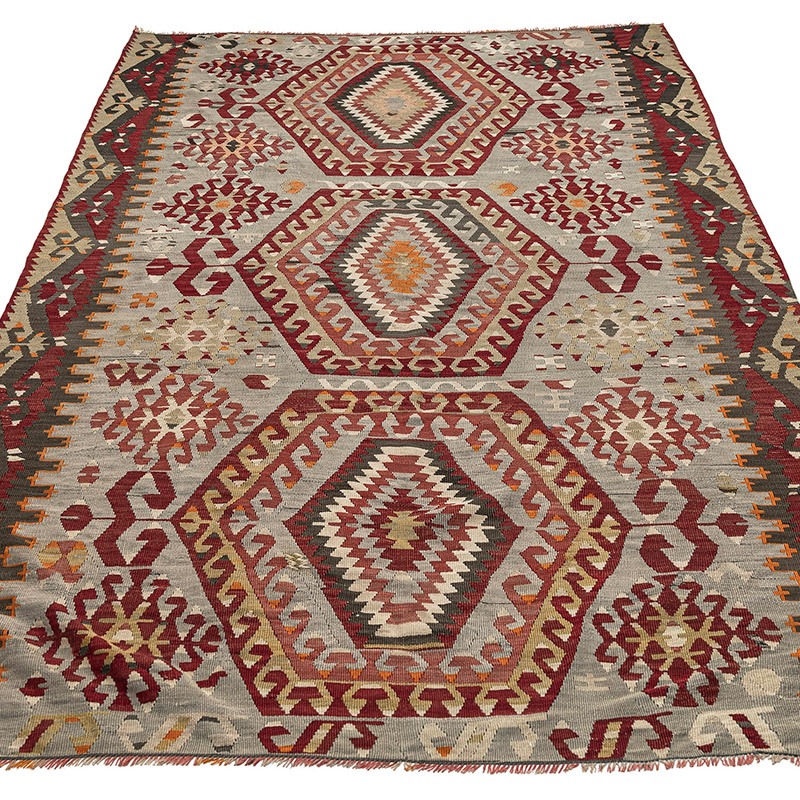 Vintage Esme Kilim Rug - 4' 11" x 8' 2" (59" x 98") - K0089478