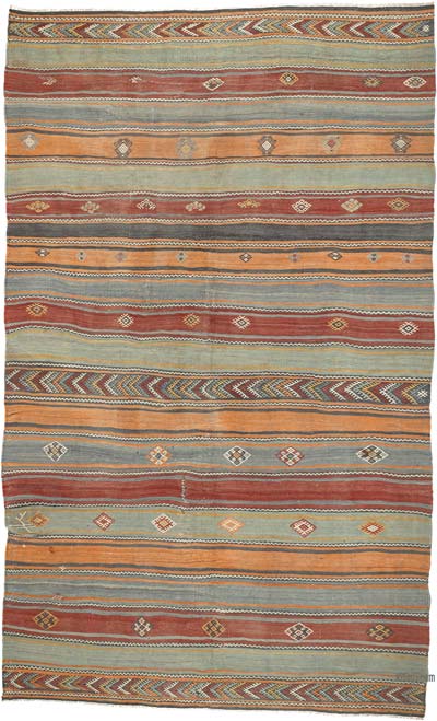Vintage Sivas Kilim Rug - 5' 11" x 9' 10" (71" x 118")