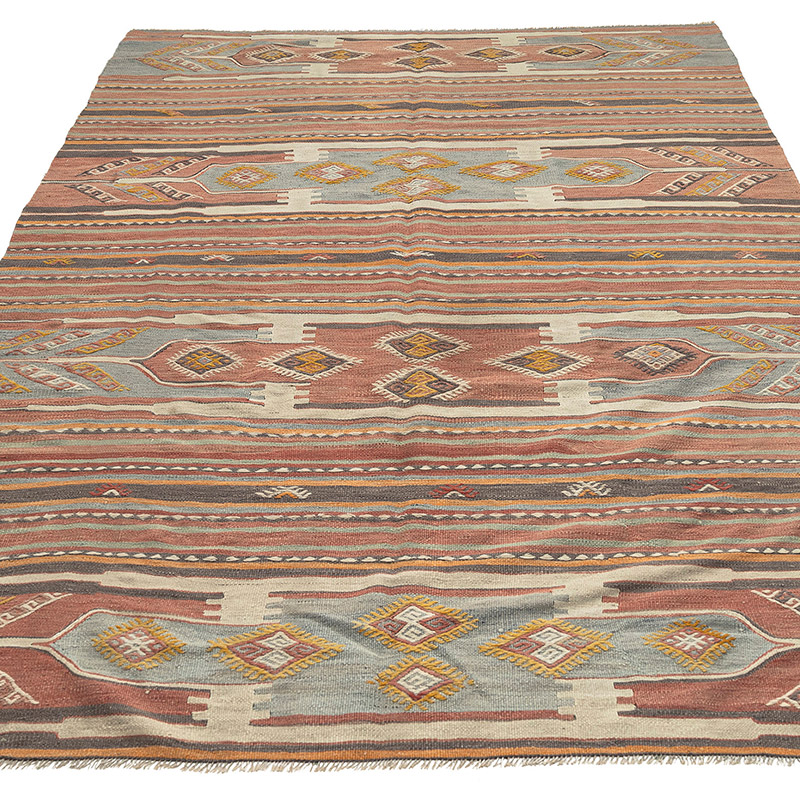 Vintage Sivas Kilim Rug - 5' 9" x 8' 7" (69" x 103") - K0089484