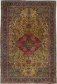 Vintage Turkish Hand-Knotted Rug - 6' 6" x 9' 8" (78" x 116")