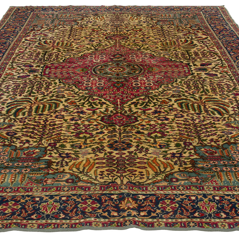 Vintage Turkish Hand-Knotted Rug - 6' 6" x 9' 8" (78" x 116") - K0089485