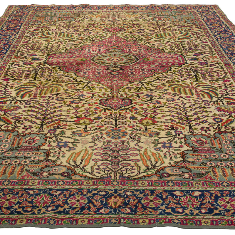 Vintage Turkish Hand-Knotted Rug - 6' 6" x 9' 8" (78" x 116") - K0089485