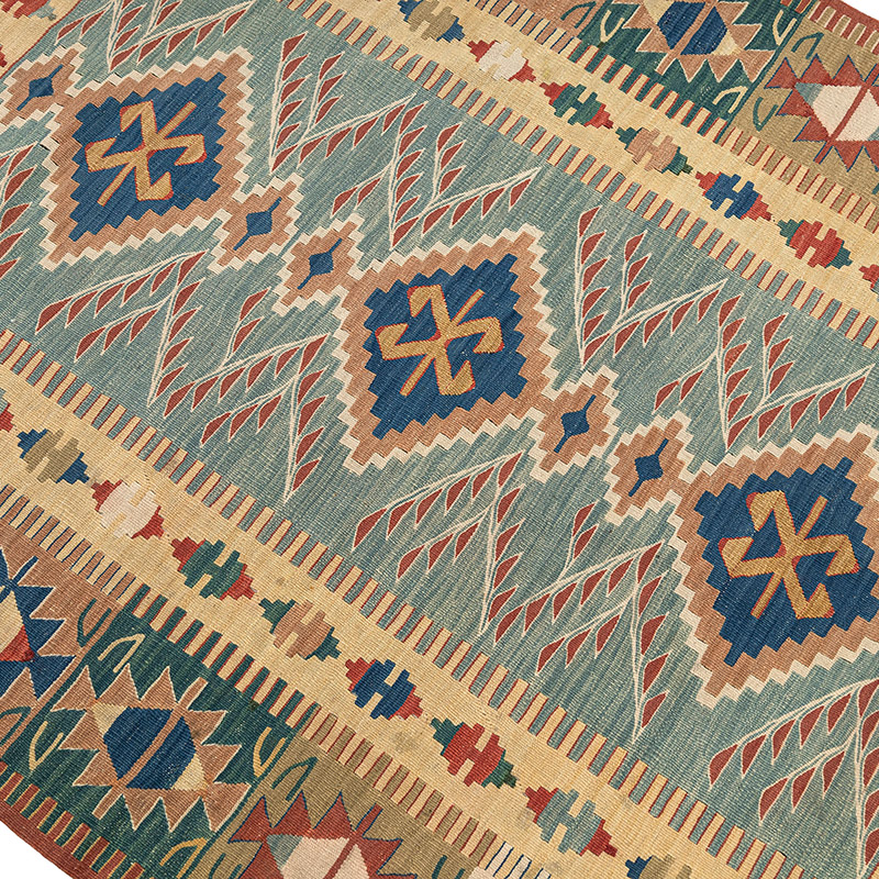 New Handwoven Turkish Kilim Rug - 3' 8" x 5' 2" (44" x 62") - K0089487