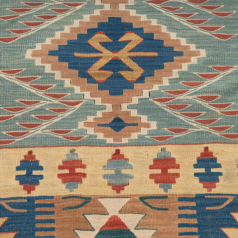 New Handwoven Turkish Kilim Rug - 3' 8" x 5' 2" (44" x 62") - K0089487