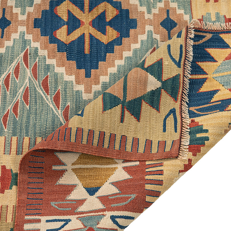 New Handwoven Turkish Kilim Rug - 3' 8" x 5' 2" (44" x 62") - K0089487