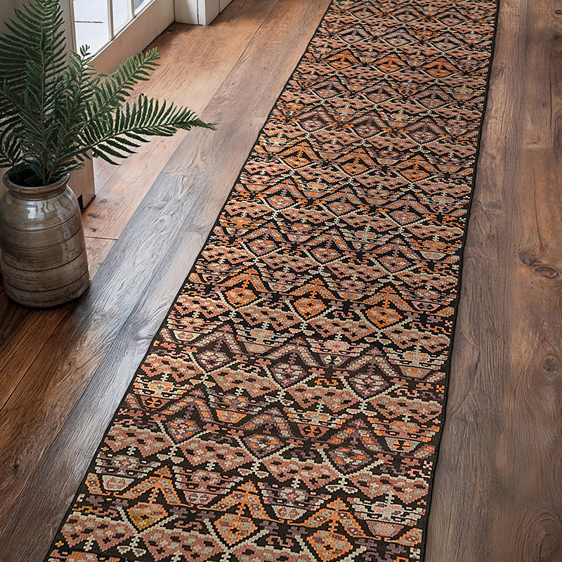 Vintage Kars Kilim Yolluk - 83 cm x 400 cm - K0089489