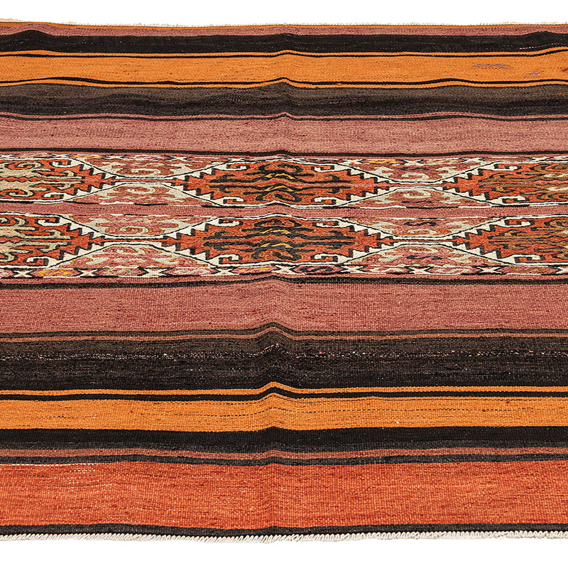 Vintage Antalya Kilim Rug - 4' 5" x 5' 5" (53" x 65") - K0089494
