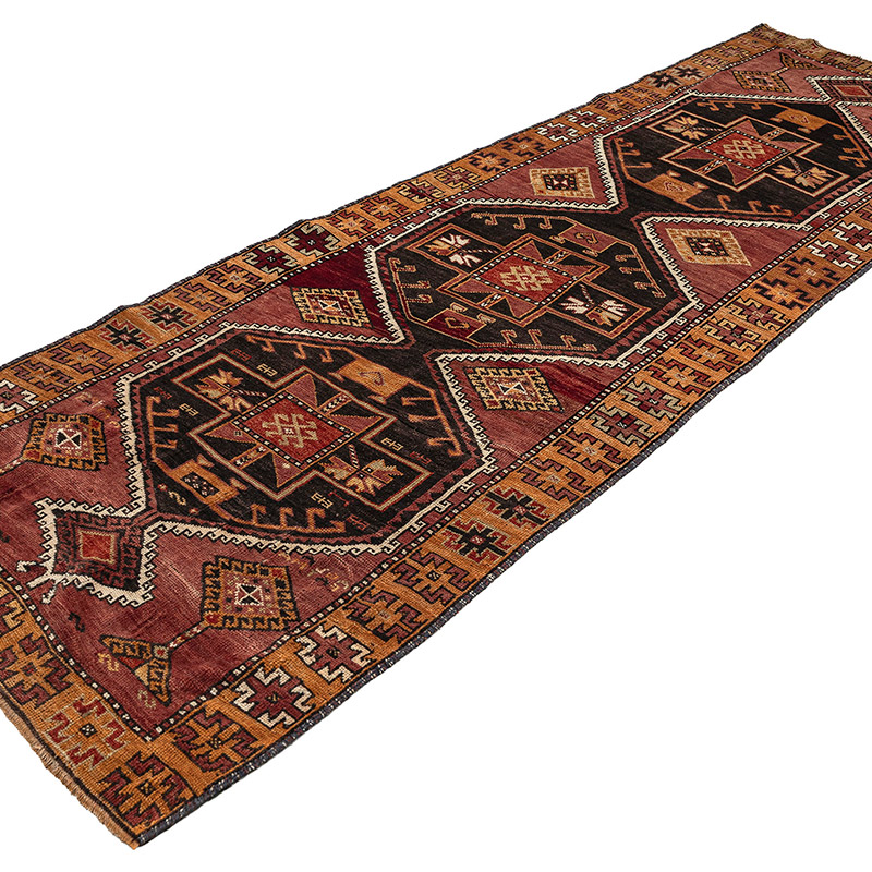 Vintage Turkish Hand-Knotted Runner - 3' 8" x 9' 11" (44" x 119") - K0089495