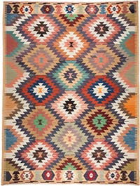 New Turkish Handwoven Kilim Rug - 8' 8" x 11' 6" (104" x 138")