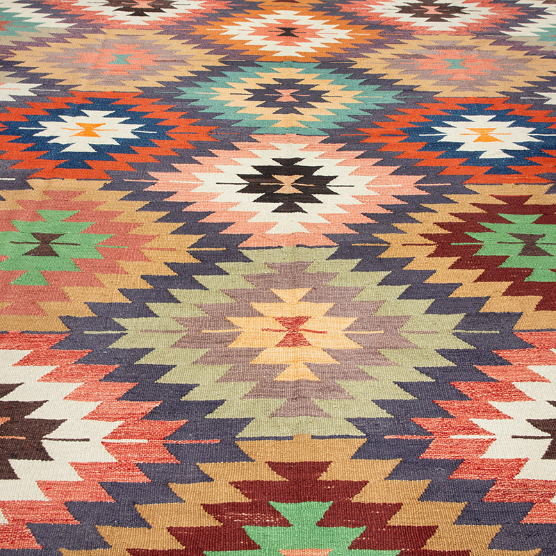 New Turkish Handwoven Kilim Rug - 8' 8" x 11' 6" (104" x 138") - K0089500