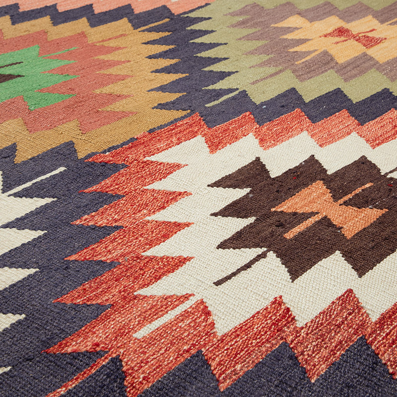 New Turkish Handwoven Kilim Rug - 8' 8" x 11' 6" (104" x 138") - K0089500