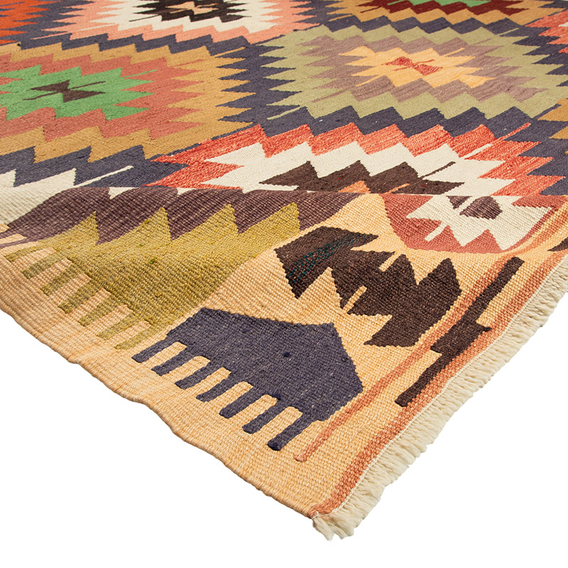 New Turkish Handwoven Kilim Rug - 8' 8" x 11' 6" (104" x 138") - K0089500