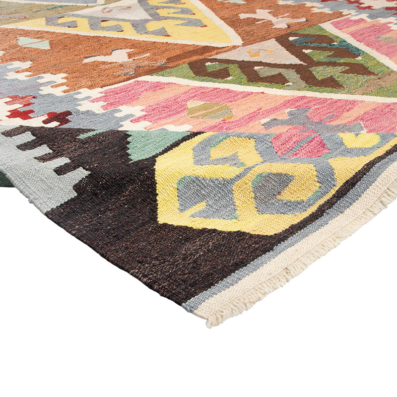 New Turkish Handwoven Kilim Rug - 7' 2" x 10' 3" (86" x 123") - K0089502