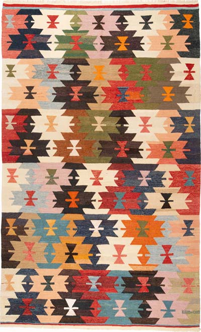 New Turkish Handwoven Kilim Rug - 5' 10" x 9' 7" (70" x 115")