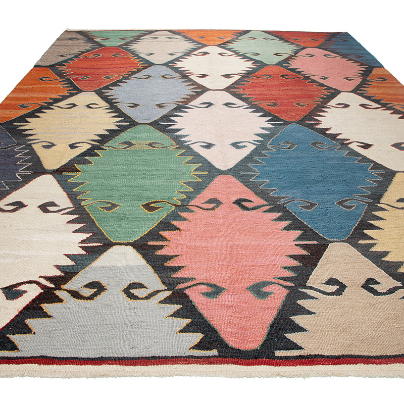 New Turkish Handwoven Kilim Rug - 7' 1" x 10' 10" (85" x 130") - K0089506