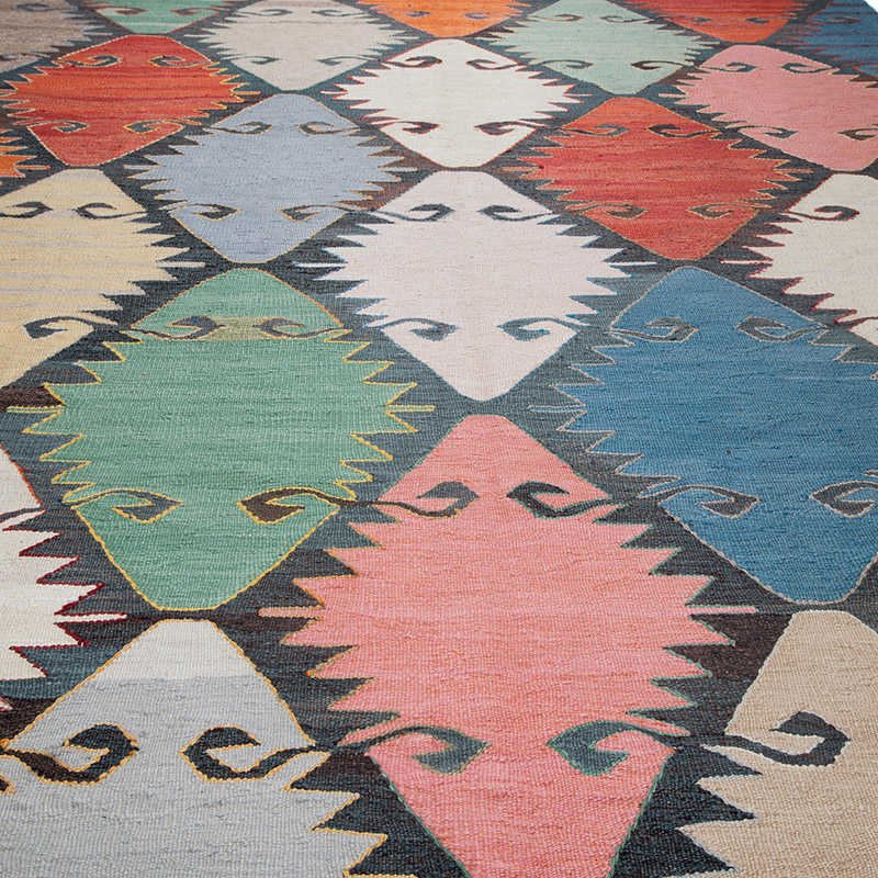 New Turkish Handwoven Kilim Rug - 7' 1" x 10' 10" (85" x 130") - K0089506
