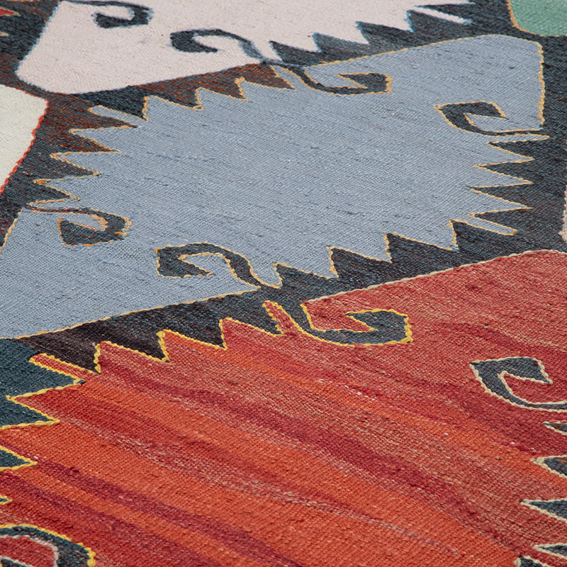 New Turkish Handwoven Kilim Rug - 7' 1" x 10' 10" (85" x 130") - K0089506