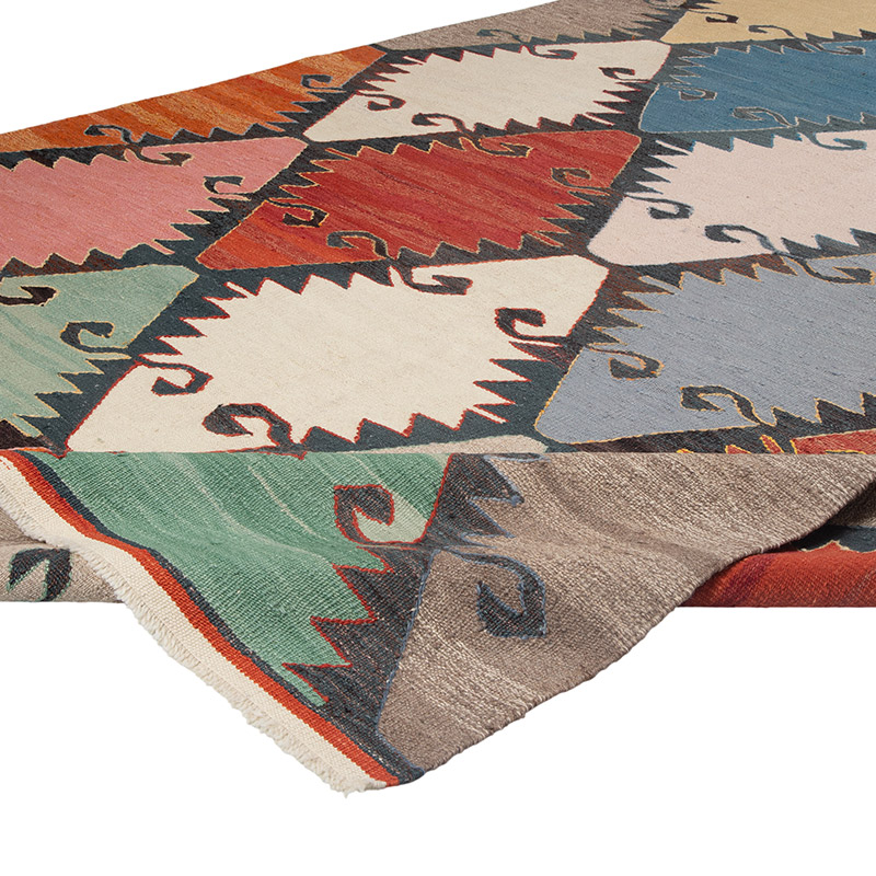 New Turkish Handwoven Kilim Rug - 7' 1" x 10' 10" (85" x 130") - K0089506