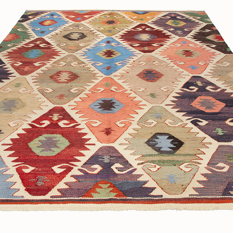 New Turkish Handwoven Kilim Rug - 6'  x 9' 4" (72" x 112") - K0089507