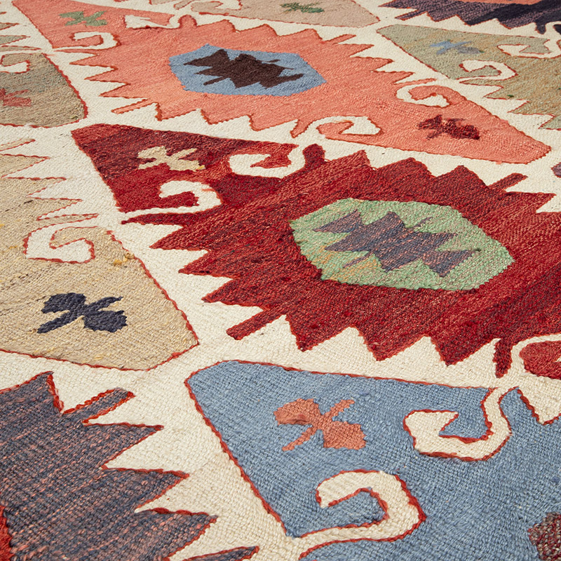 New Turkish Handwoven Kilim Rug - 6'  x 9' 4" (72" x 112") - K0089507