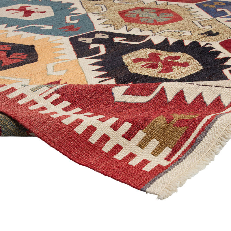 New Turkish Handwoven Kilim Rug - 6' 11" x 10' 3" (83" x 123") - K0089509