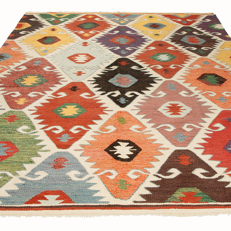 New Turkish Handwoven Kilim Rug - 5' 10" x 9'  (70" x 108") - K0089510