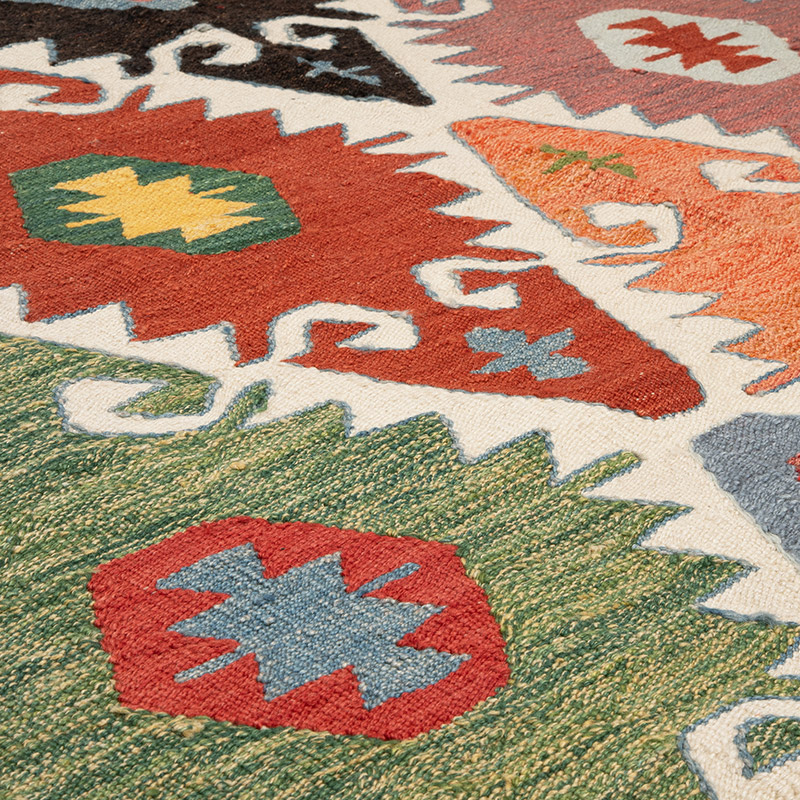 New Turkish Handwoven Kilim Rug - 5' 10" x 9'  (70" x 108") - K0089510