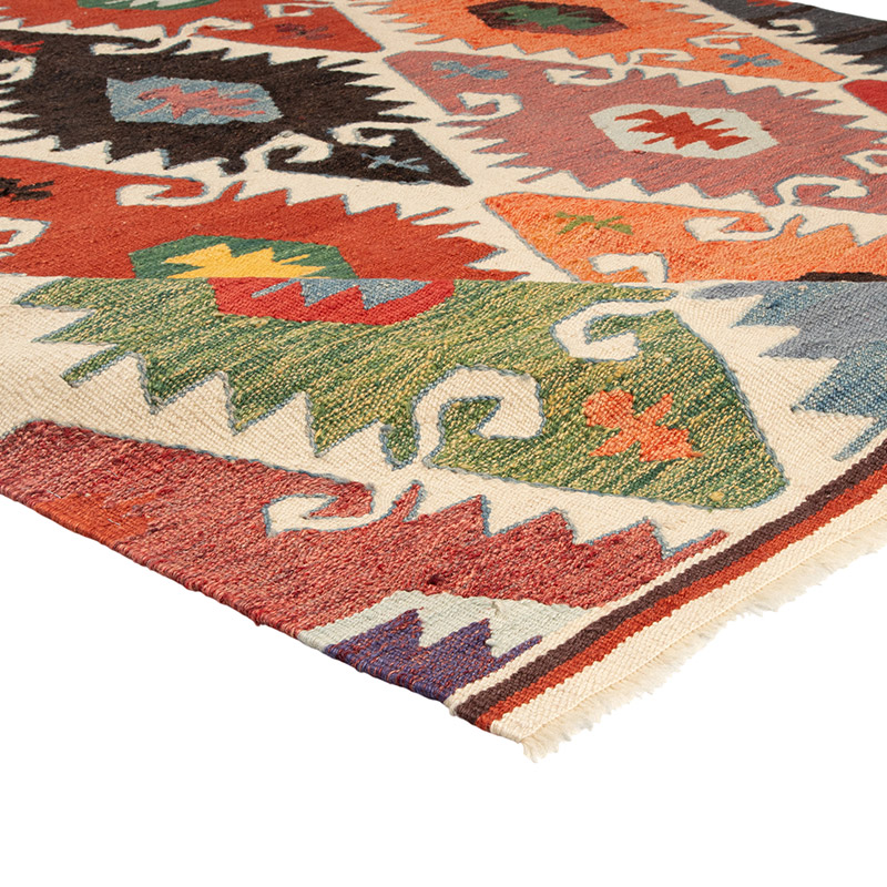 New Turkish Handwoven Kilim Rug - 5' 10" x 9'  (70" x 108") - K0089510