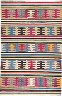 New Turkish Handwoven Kilim Rug - 6' 7" x 10' 2" (79" x 122")