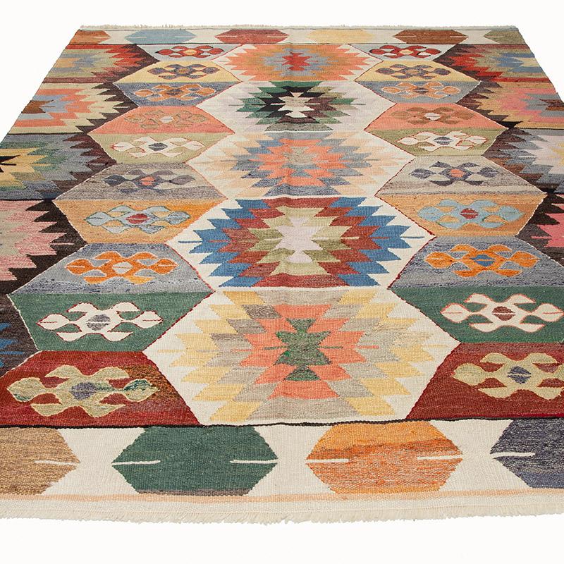 New Turkish Handwoven Kilim Rug - 5' 9" x 9' 3" (69" x 111") - K0089512